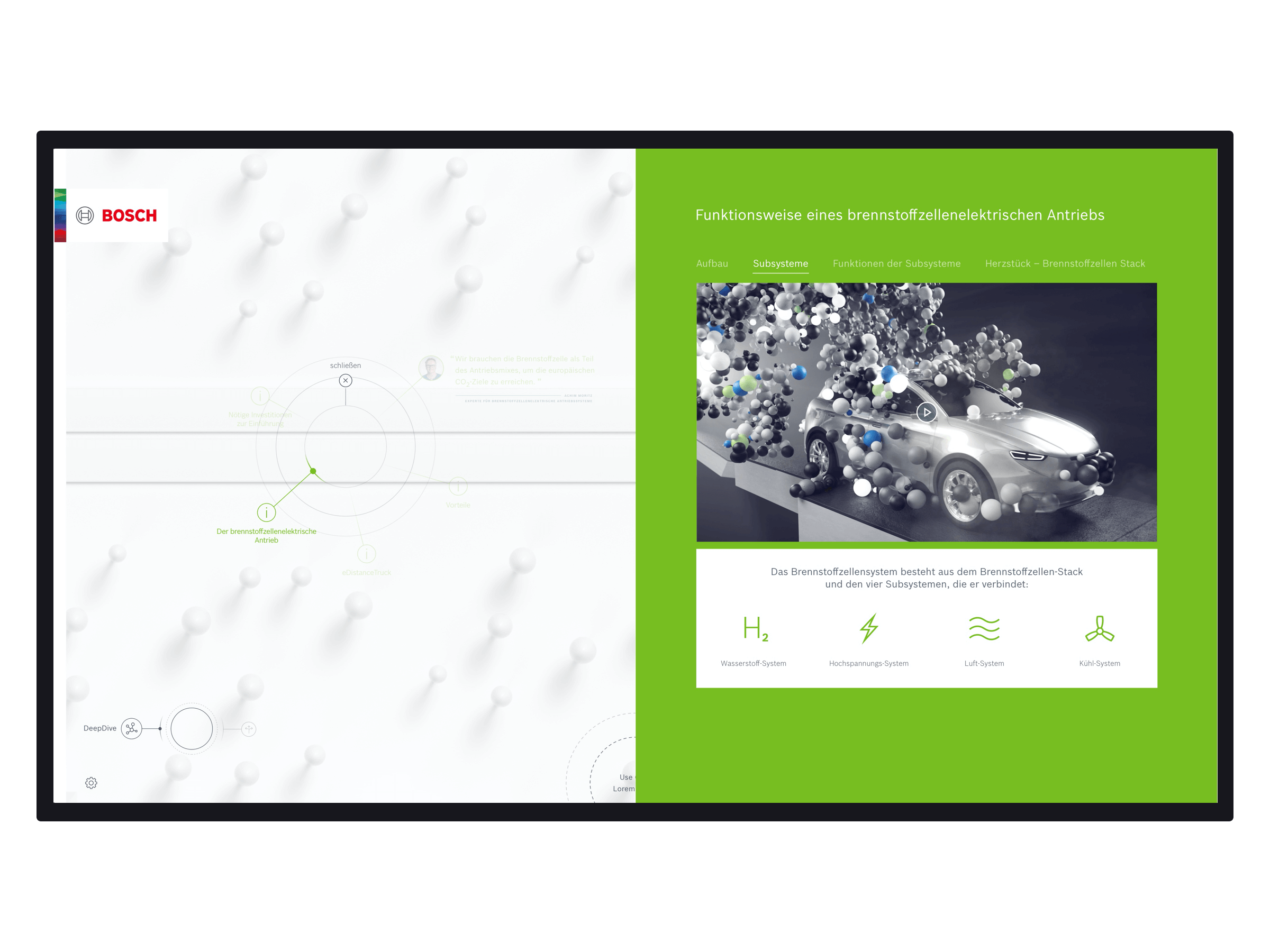 Interaktive App für Messe Exponat