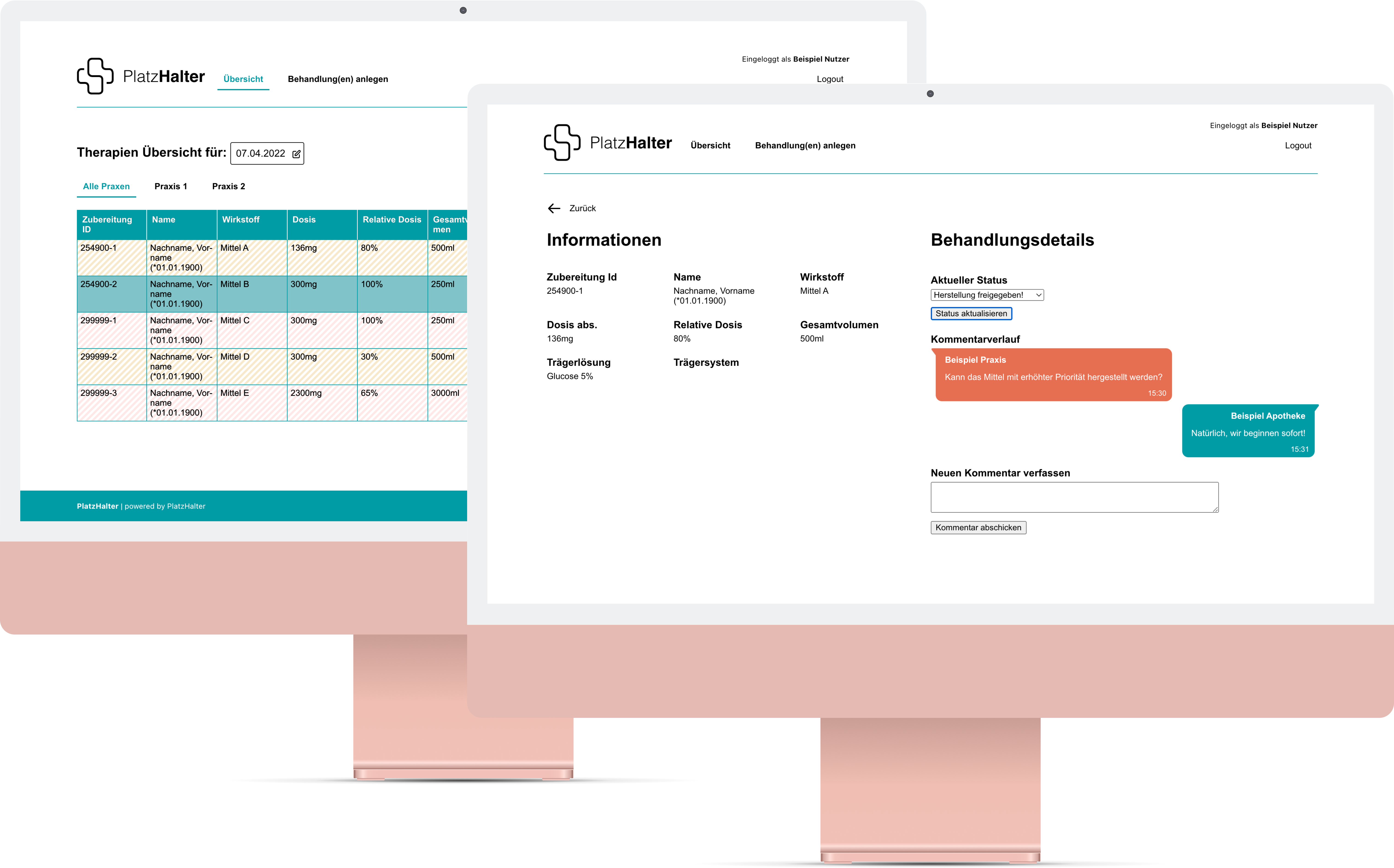Austausch Plattform für Apotheken und Praxen